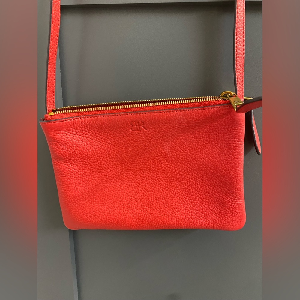 Red leather crossbody bag from Banana Republic